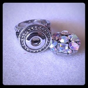 Snap jewelry Ring and snap set